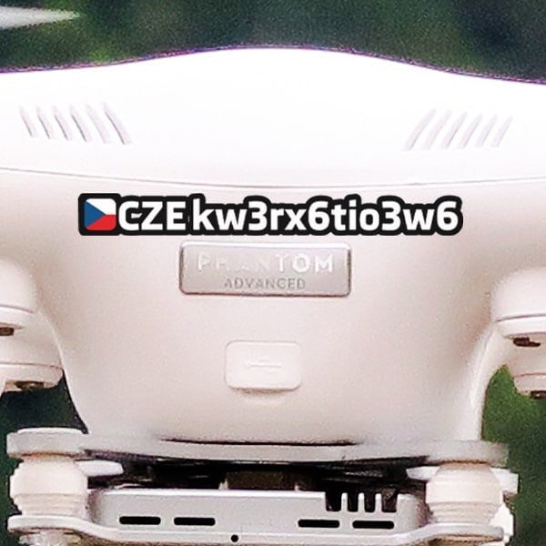 Klistremerker for drone - type CR1