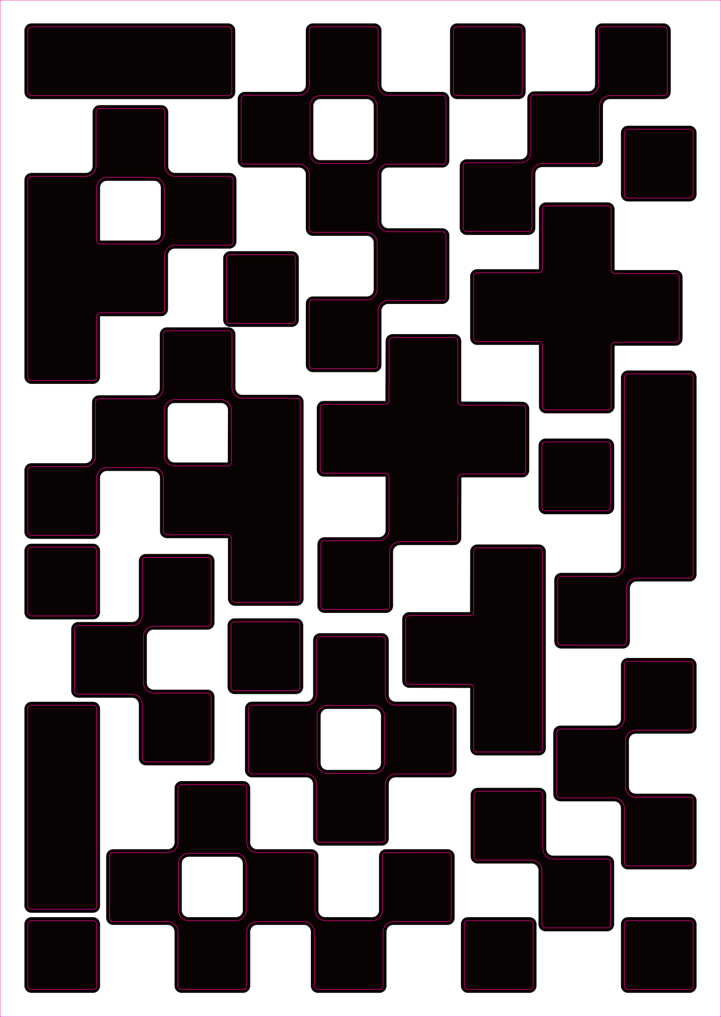 Reflexní samolepky - PIXEL černé, bílé