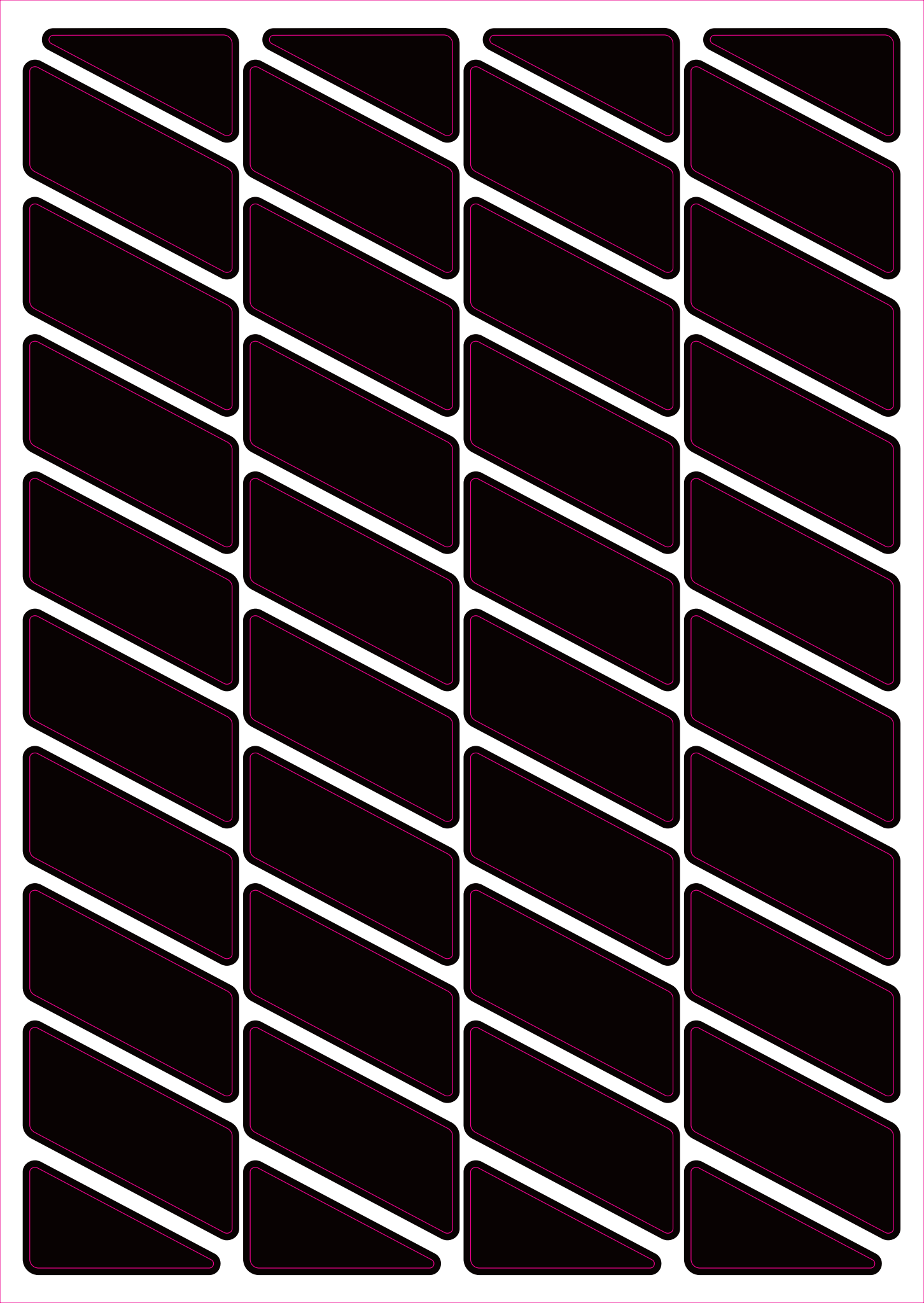 Reflexní samolepky - STRIPES černé, bílé