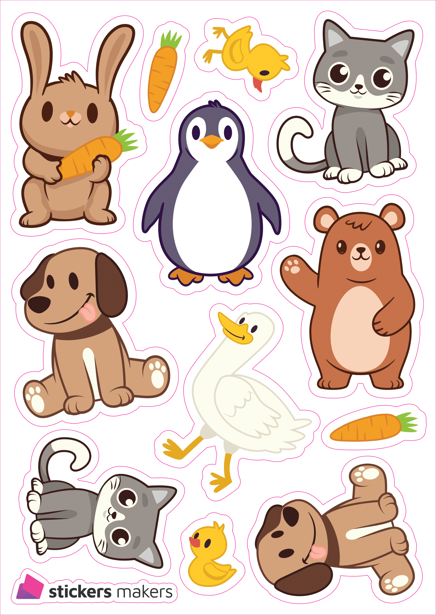 Reflexní samolepky - zvířátka