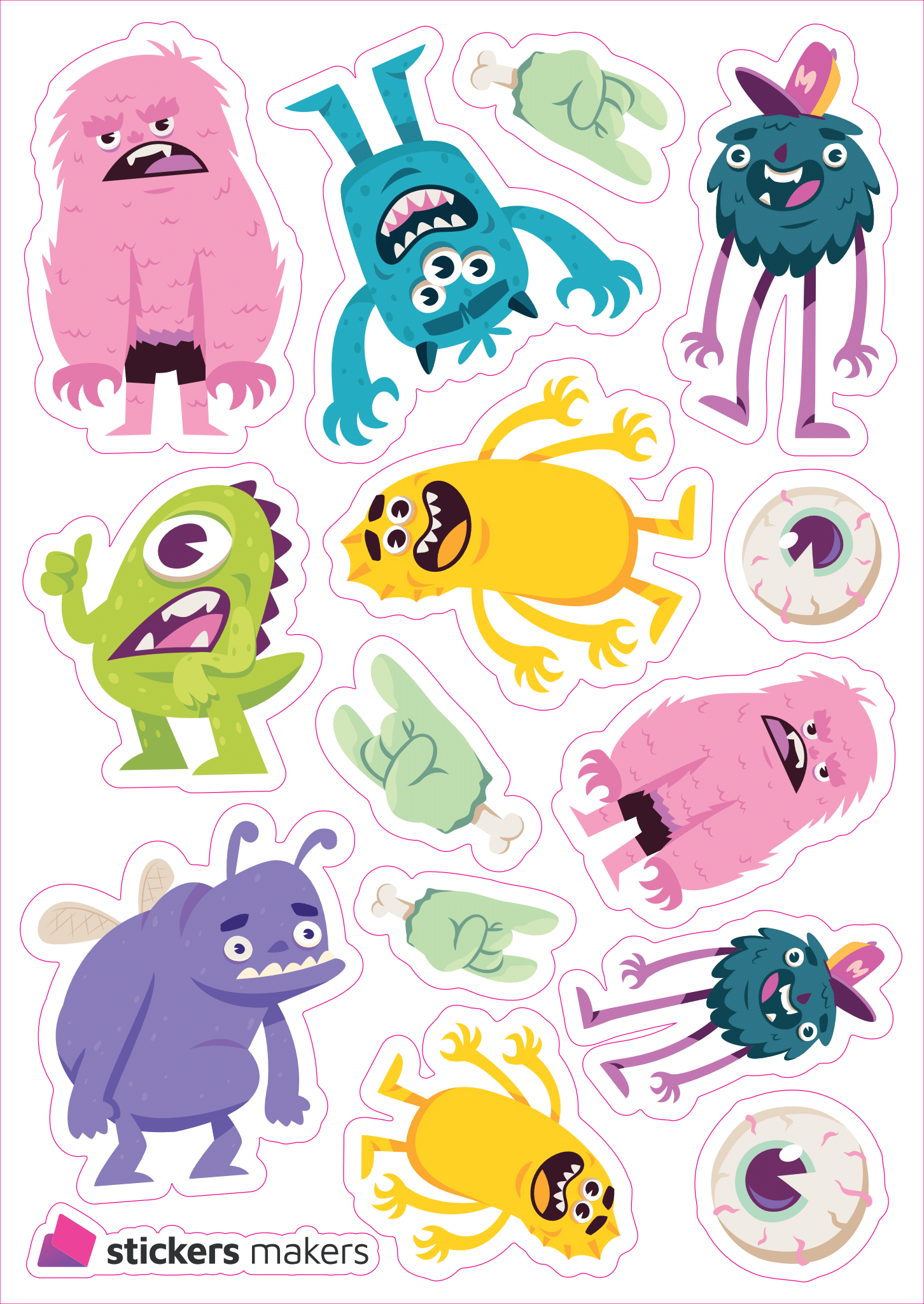 Reflexní samolepky - monstra