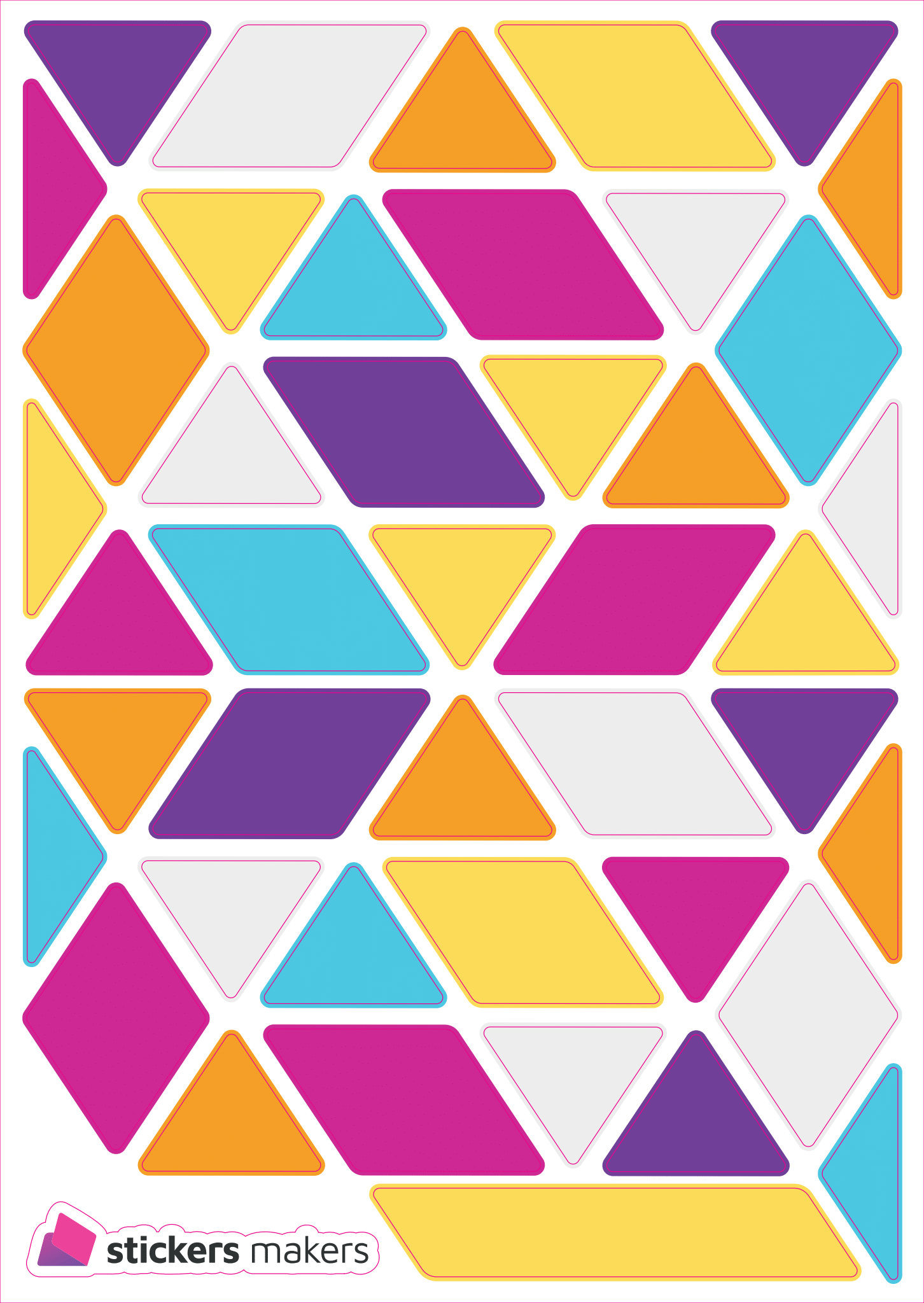 Reflexní samolepky - TRIANGLE barevné