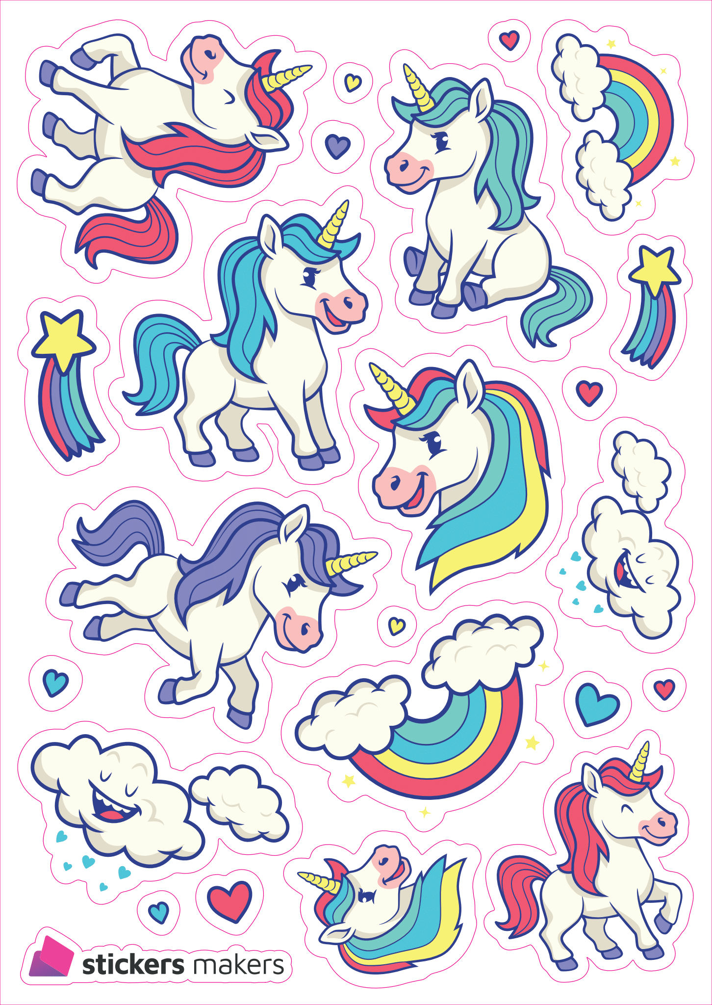 Reflexní samolepky - jednorožci